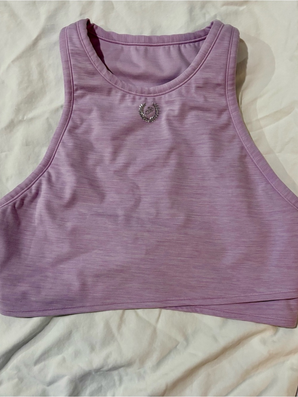 Pink VS Lavender High-Neck Athletic Sports Bra